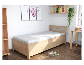 Buková posteľ Tina s úložným priestorom 