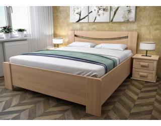 Buková posteľ Linda s úložným priestorom 