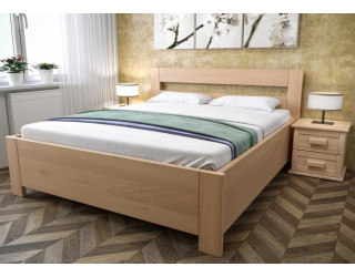 Buková posteľ Romana s úložným priestorom
