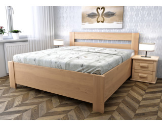 Buková posteľ Sandra s úložným priestorom