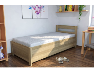 Dubová posteľ Tina s úložným priestorom 